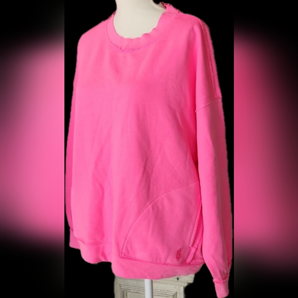 NWT ❗️ Free people houte pink oversize small S with pockets sweater - Picture 3 of 16